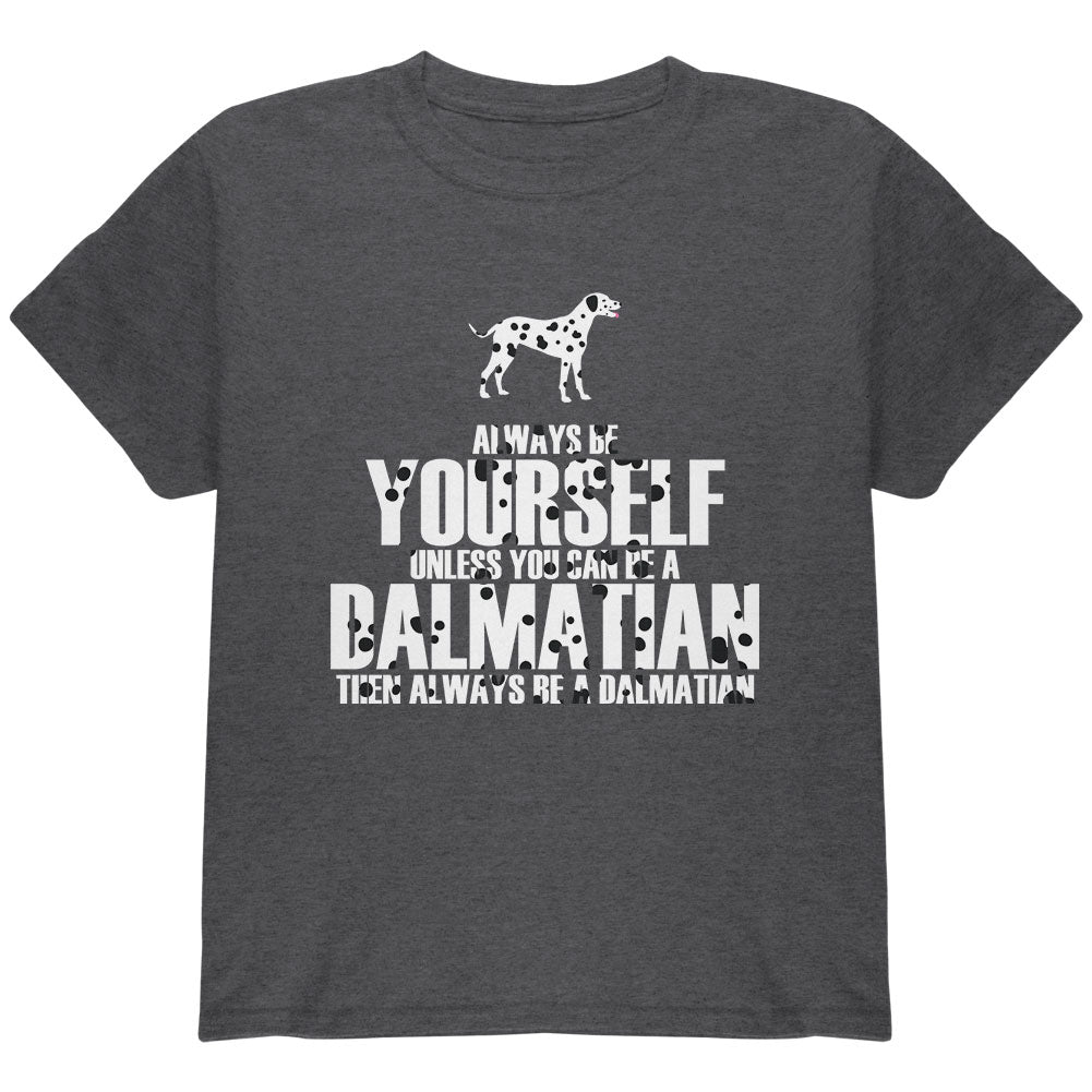 Always be Yourself Dalmatian Youth T Shirt Youth T-Shirts Old Glory YLG Grey