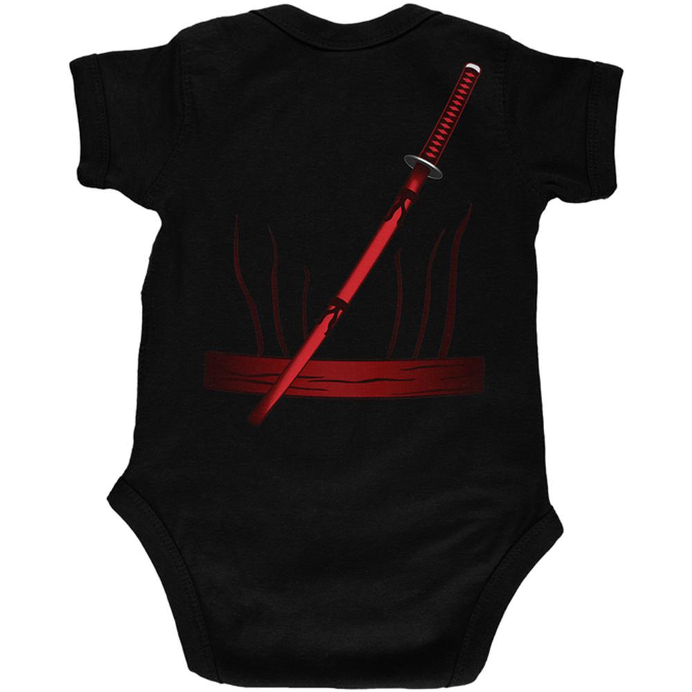 Halloween Red Clan Ninja Assassin Costume Soft Baby One Piece Baby One Piece Old Glory