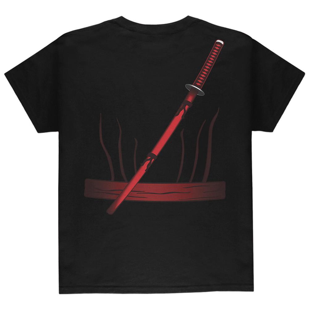 Halloween Red Clan Ninja Assassin Costume Youth T Shirt Youth T-Shirts Old Glory