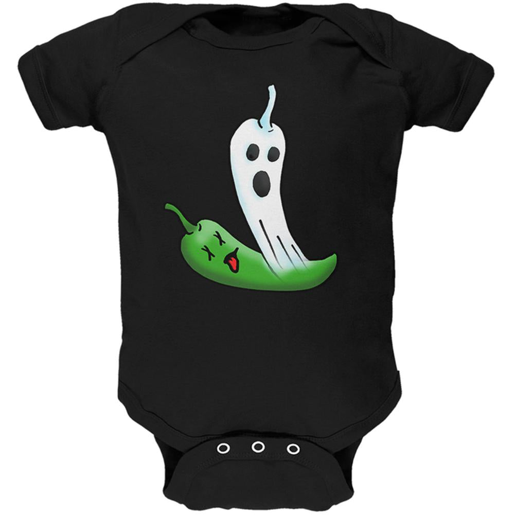 Halloween The Ghost Pepper of Cinco De Mayo Soft Baby One Piece Baby One Piece Old Glory 12MO Black