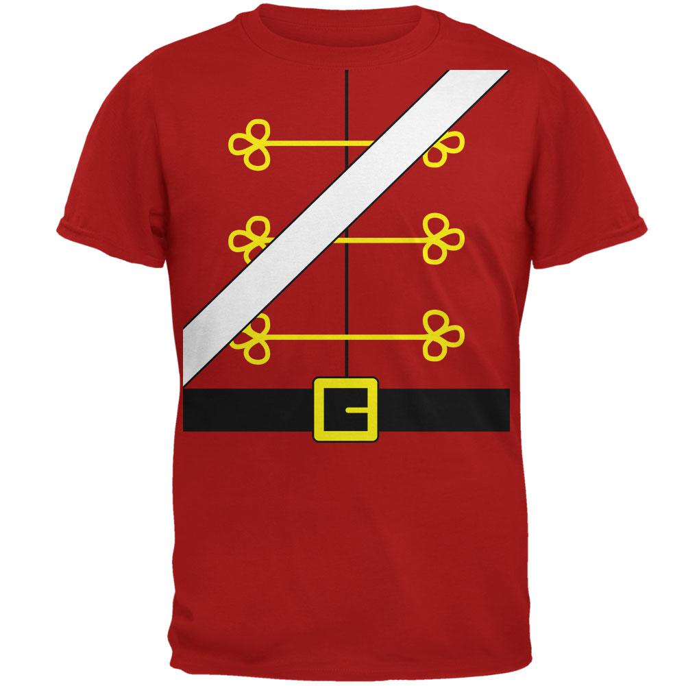 Christmas Toy Soldier Nutcracker Costume Mens Soft T Shirt Men's T-Shirts Old Glory 2XL Red