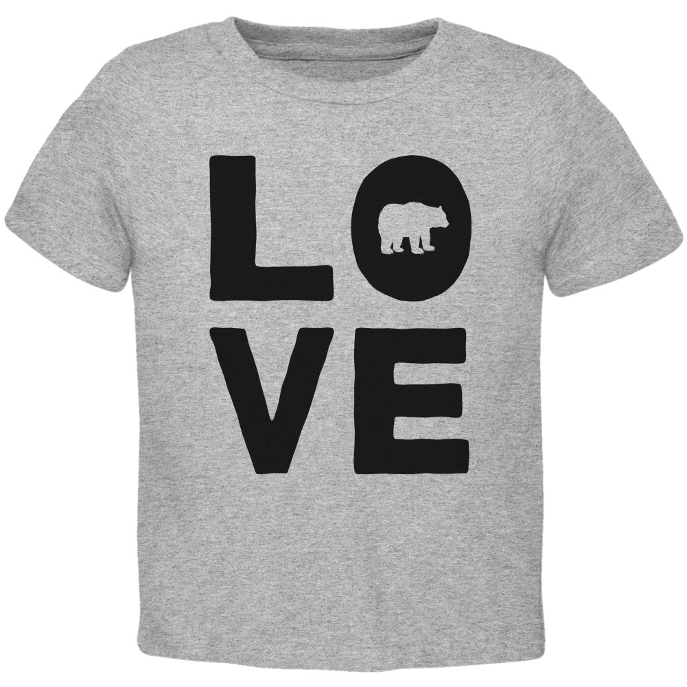Autumn Bear Love Toddler T Shirt Toddler T-Shirts global 2T Heather