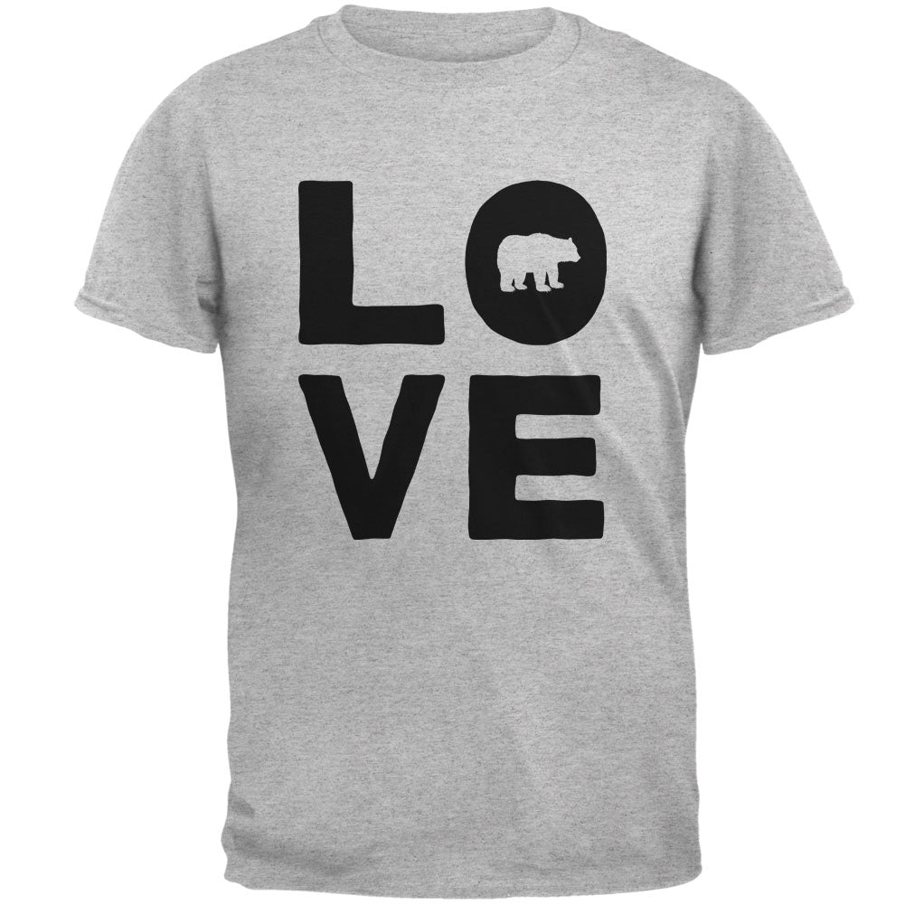Autumn Bear Love Mens T Shirt Men's T-Shirts global 2XL Heather