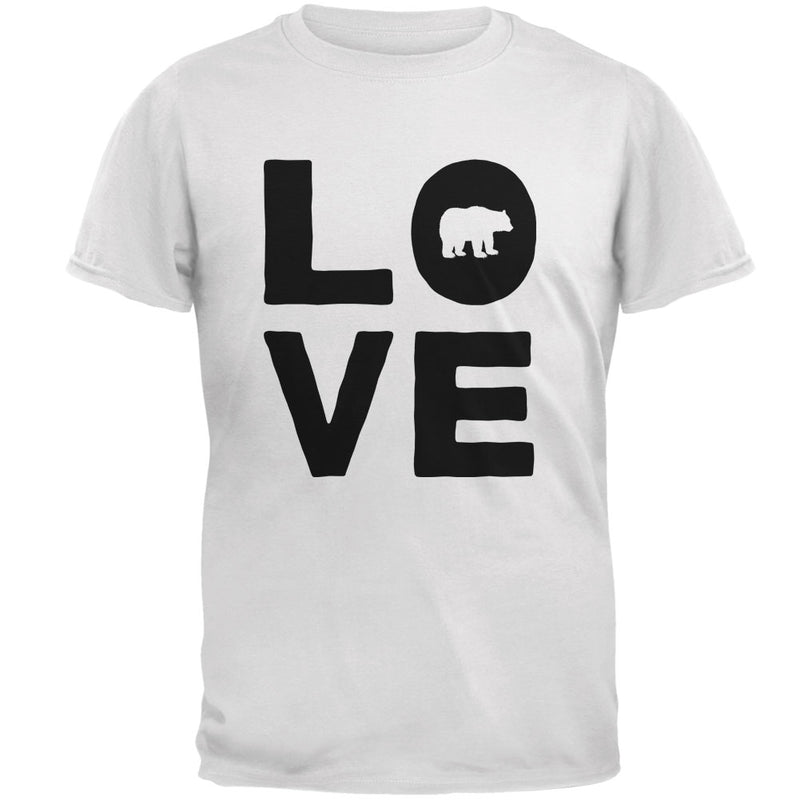 Autumn Bear Love Mens T Shirt Men's T-Shirts global 2XL White