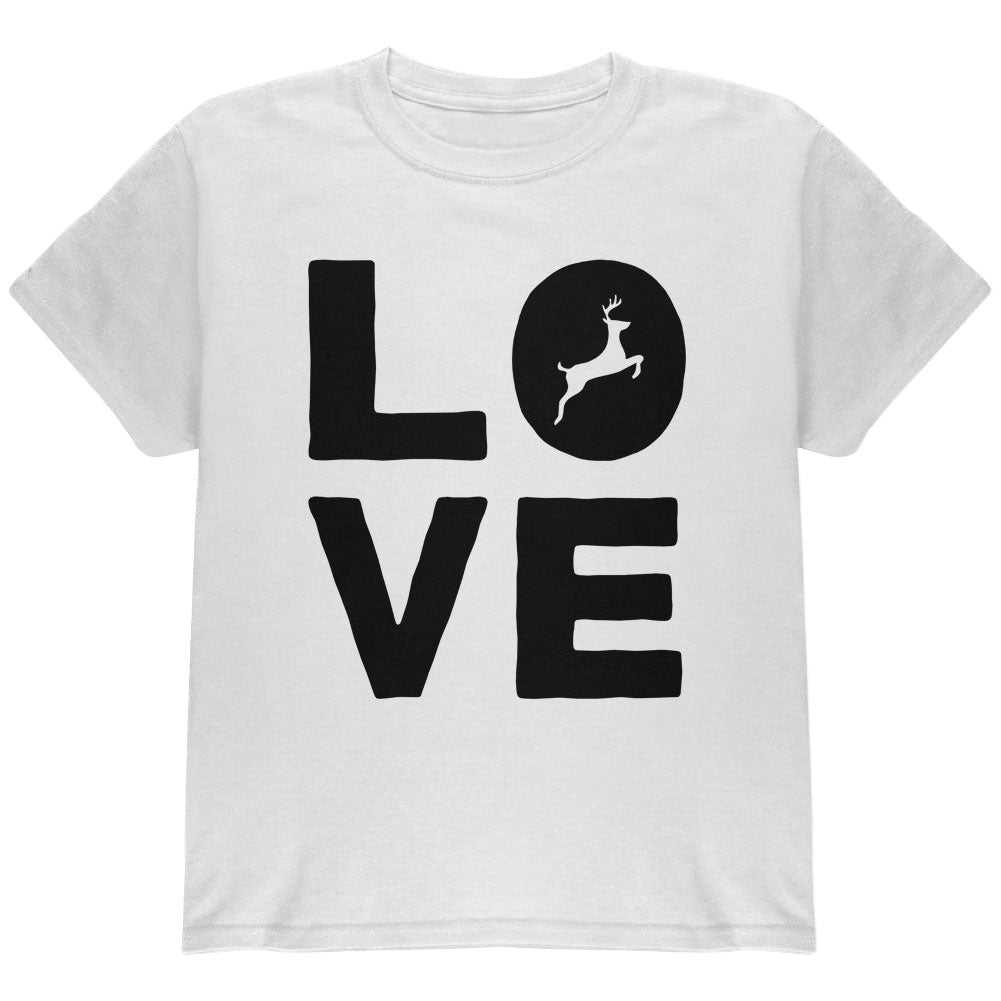 Autumn Deer Love Youth T Shirt Youth T-Shirts Old Glory YLG White
