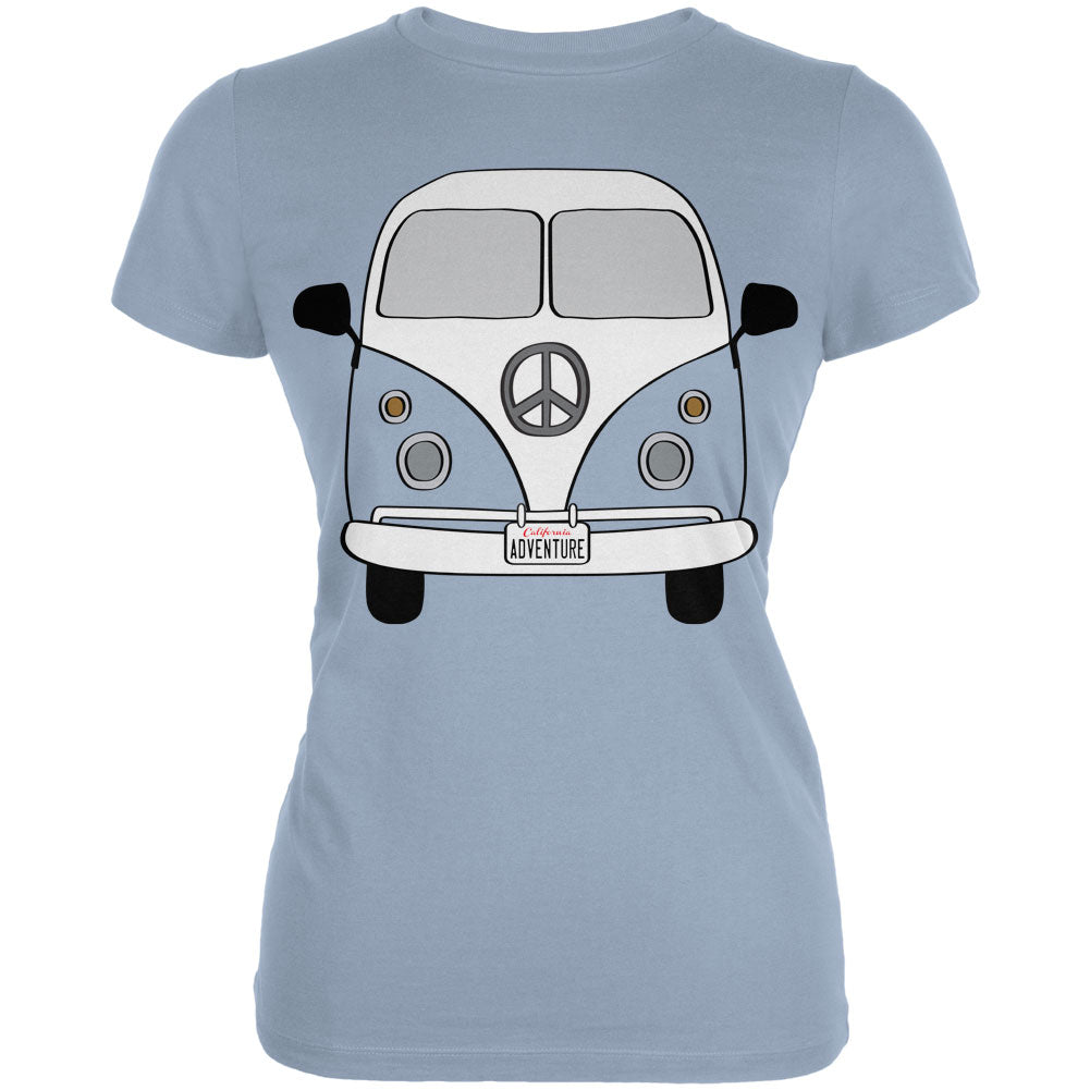 Halloween Travel Bus Costume Camper Adventure Juniors Soft T Shirt Juniors T-Shirts Old Glory 2XL Light Blue