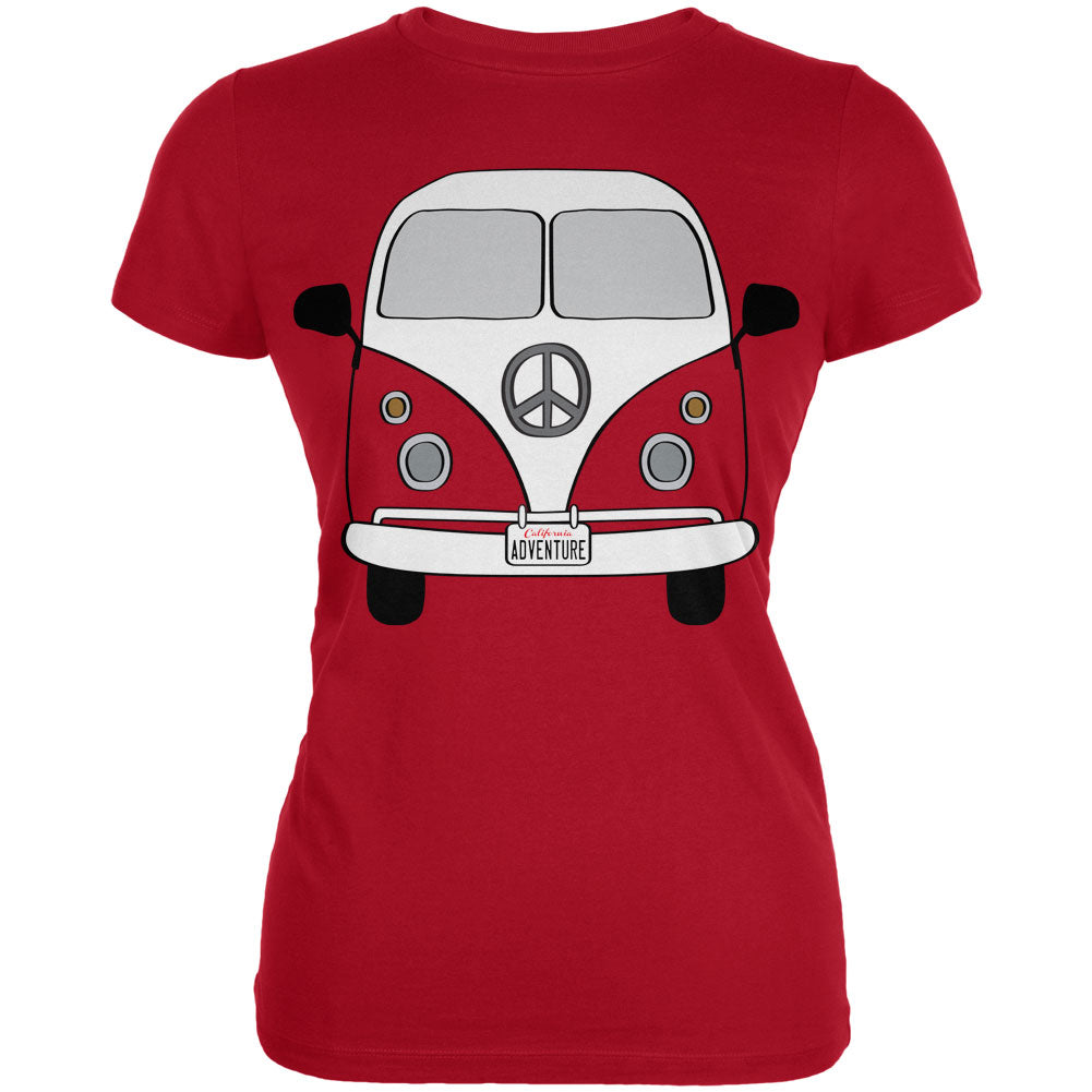 Halloween Travel Bus Costume Camper Adventure Juniors Soft T Shirt Juniors T-Shirts Old Glory 2XL Red