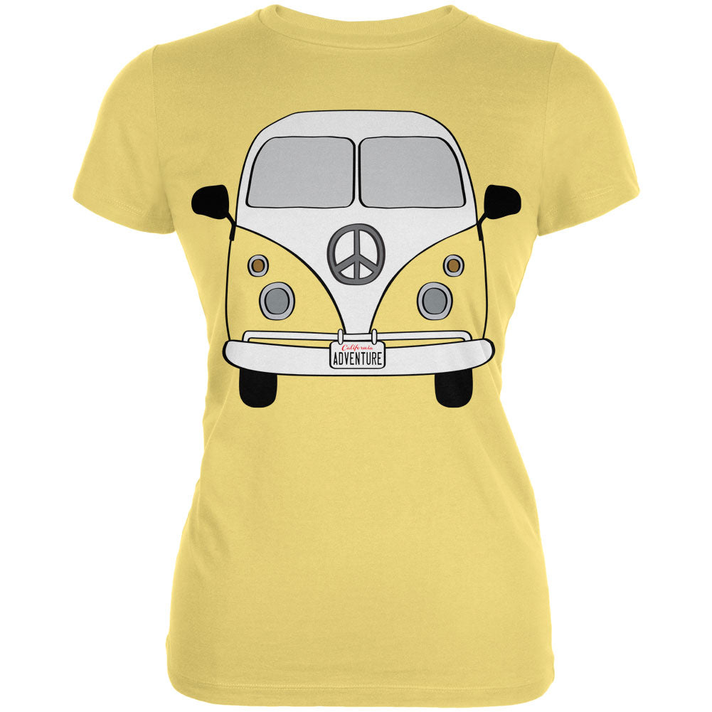 Halloween Travel Bus Costume Camper Adventure Juniors Soft T Shirt Juniors T-Shirts Old Glory LG Yellow