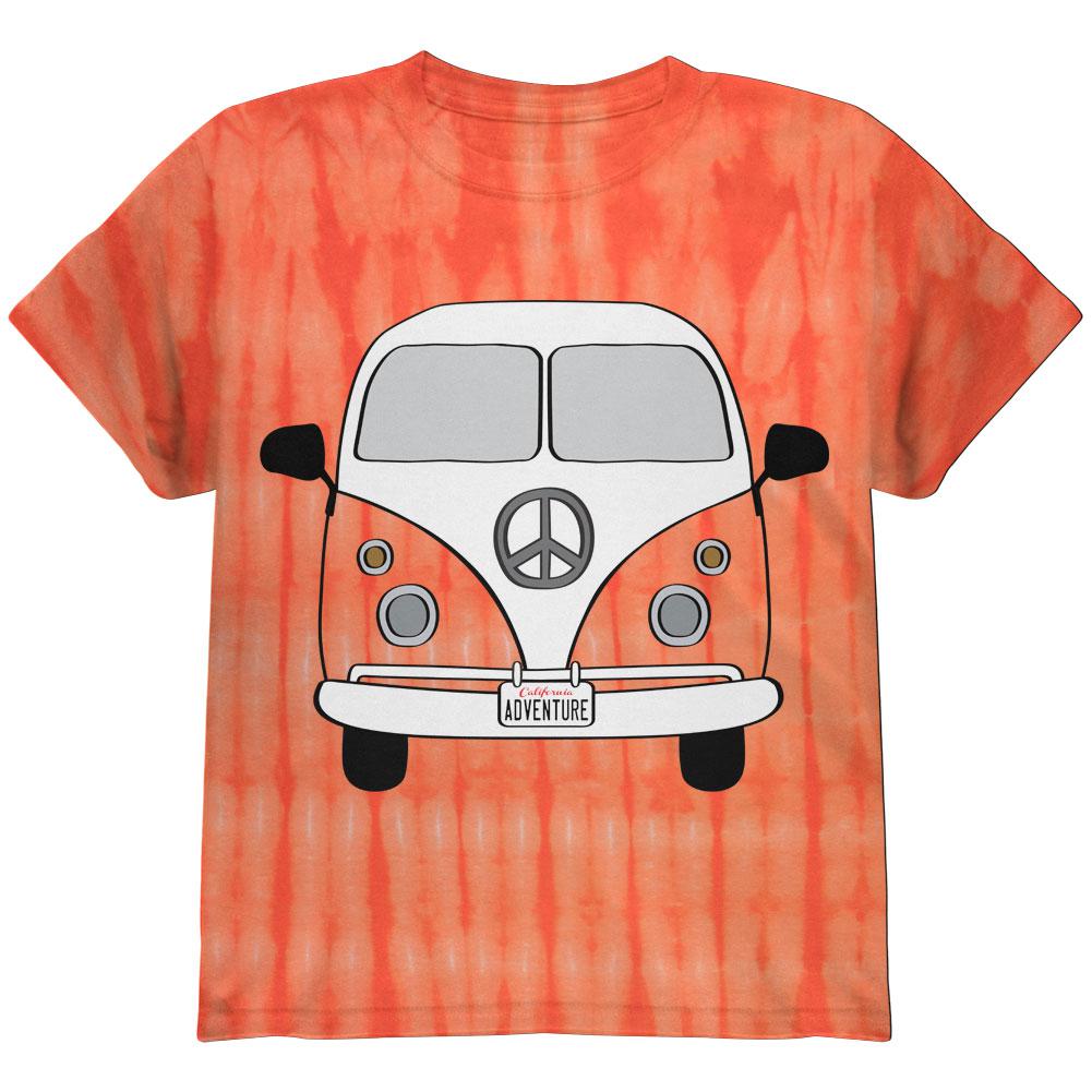 Halloween Travel Bus Costume Camper Adventure Youth T Shirt Youth T-Shirts Old Glory LG Bamboo Orange Tie Dye