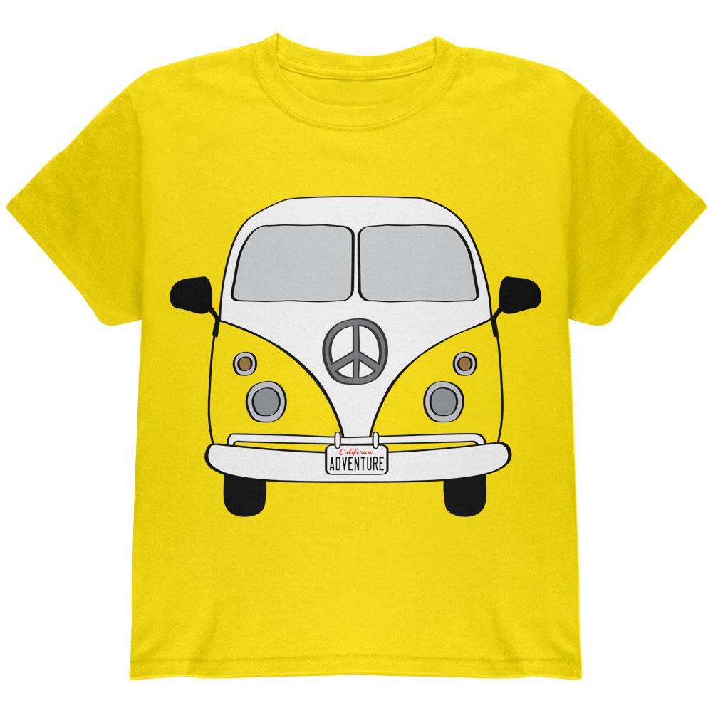 Halloween Travel Bus Costume Camper Adventure Youth T Shirt Youth T-Shirts Old Glory LG Yellow