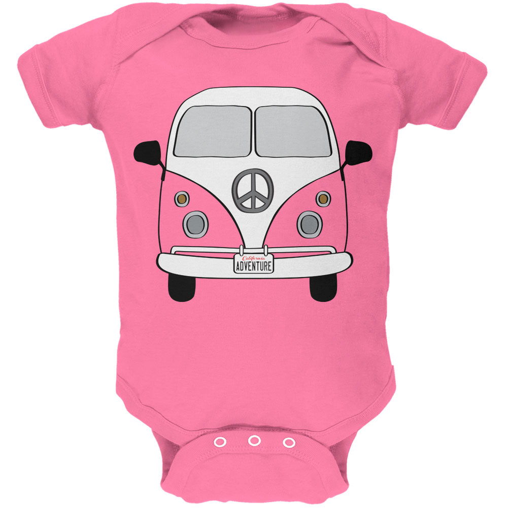Halloween Travel Bus Costume Camper Adventure Soft Baby One Piece Baby One Piece Old Glory 0-3M Raspberry