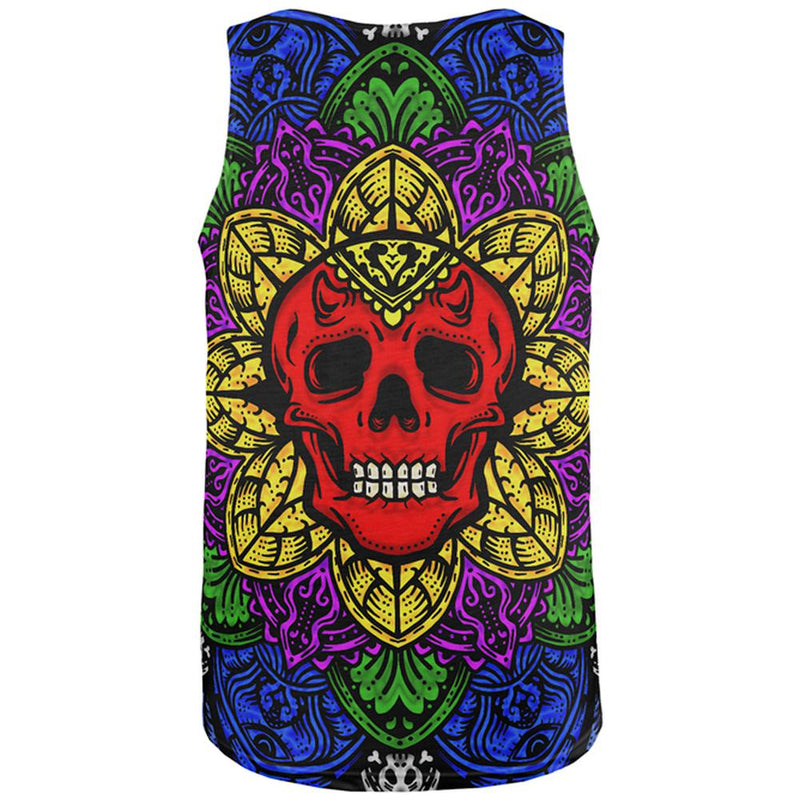 Halloween Demon Skull Mandala All Over Mens Tank Top Men's Tank Tops Old Glory