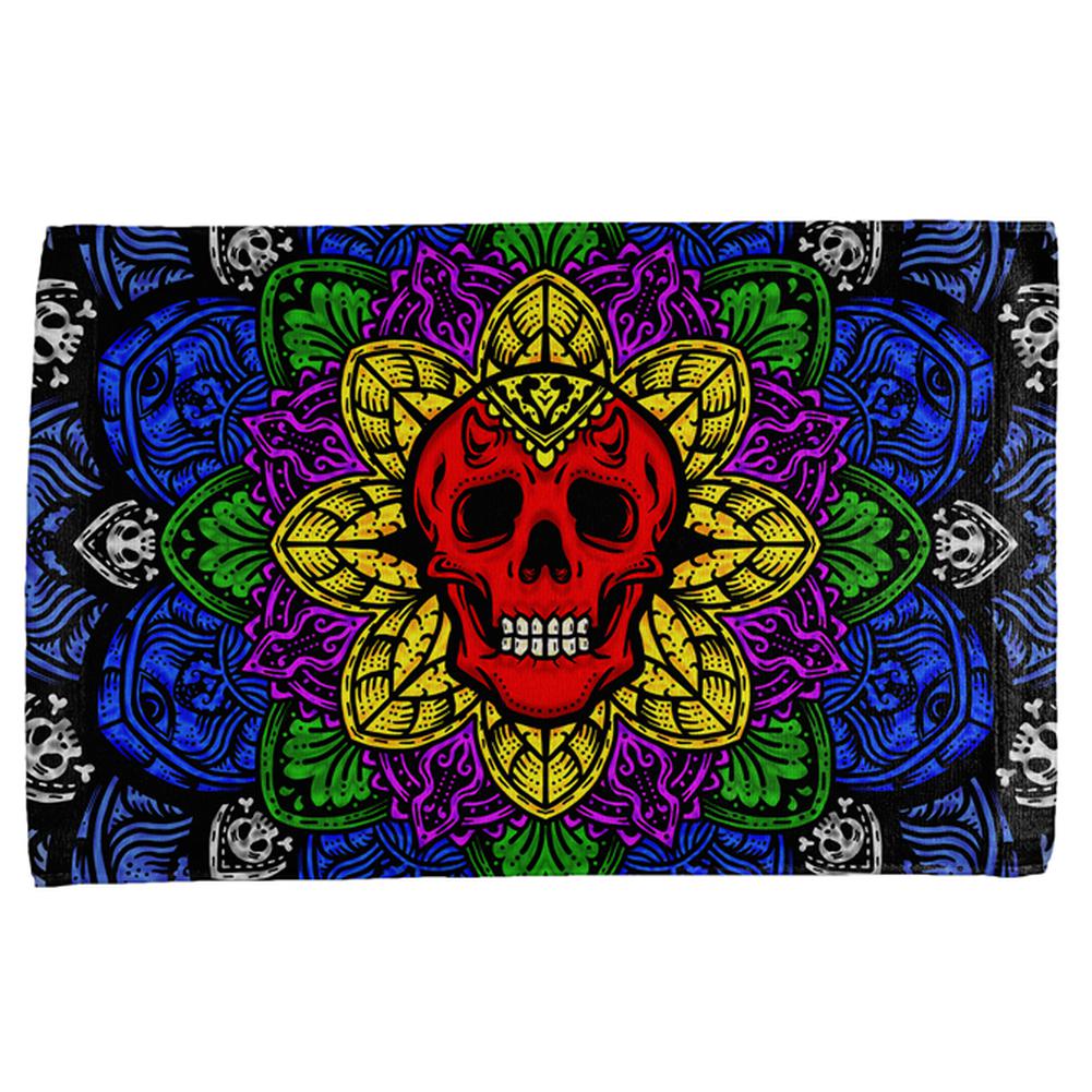 Halloween Demon Skull Mandala All Over Hand Towel Hand Towel Old Glory OS Multi