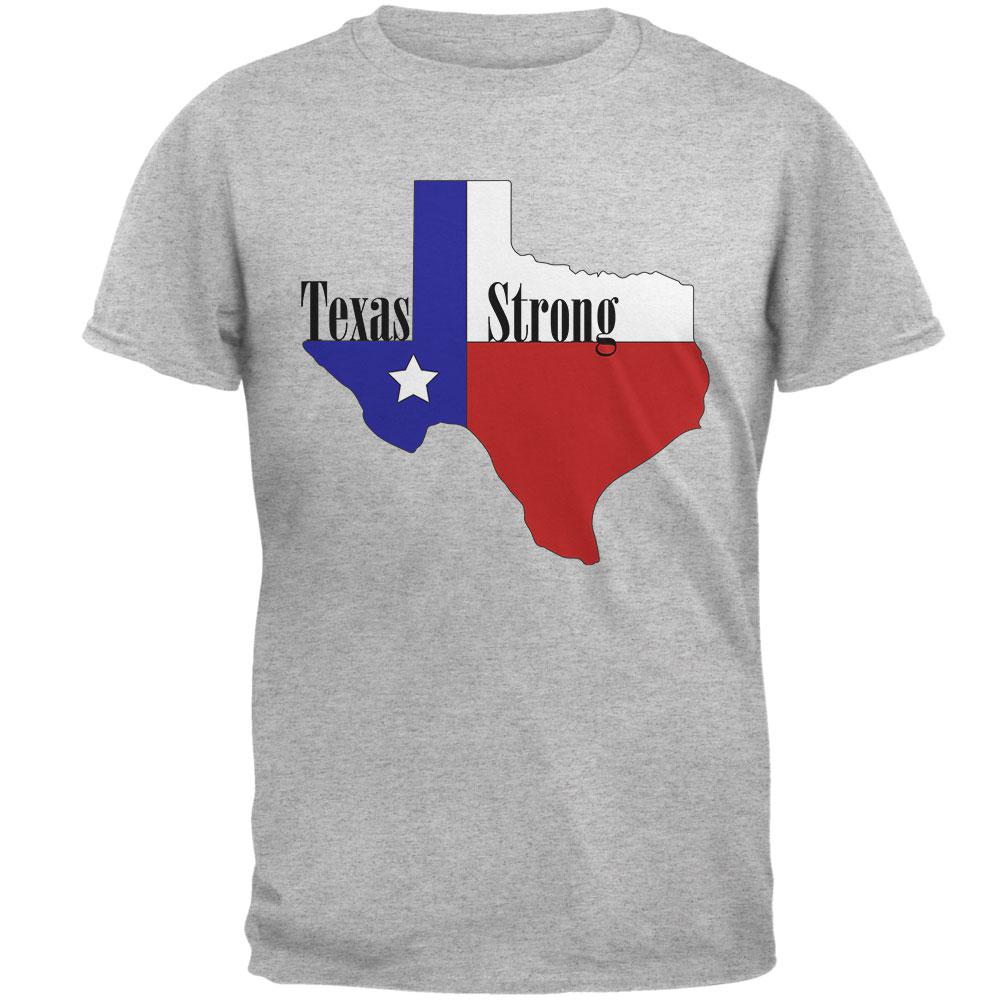Texas Strong Hurricane Harvey Mens T Shirt Men's T-Shirts Old Glory 2XL Heather