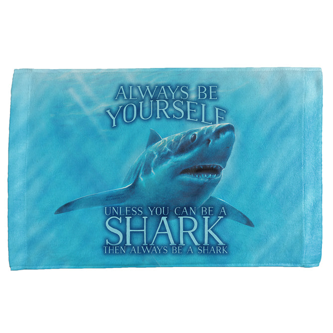 Always Be Yourself Unless Great White Shark All Over Hand Towel Hand Towel Old Glory OS Multi