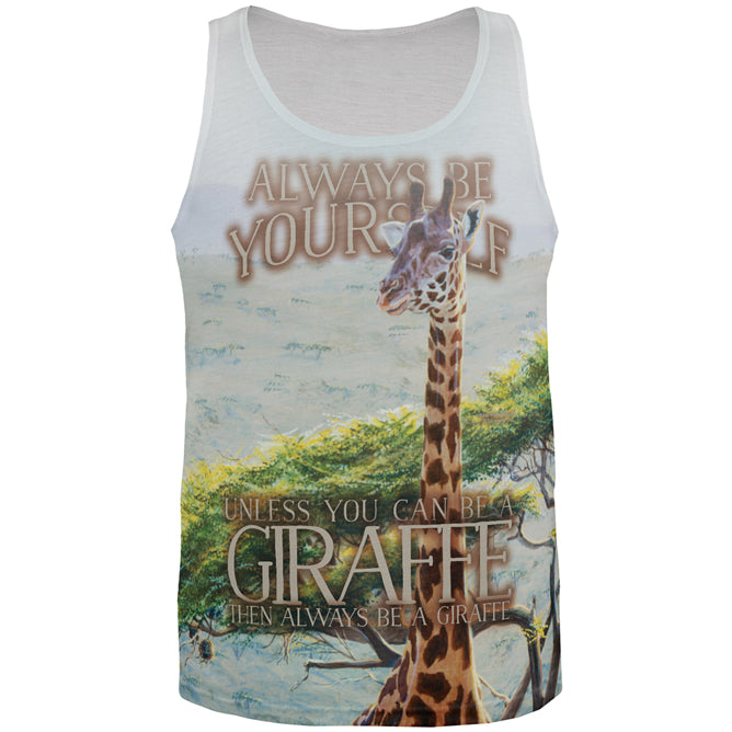 Always Be Yourself Unless Giraffe All Over Mens Tank Top Men's Tank Tops Old Glory 2XL Multi