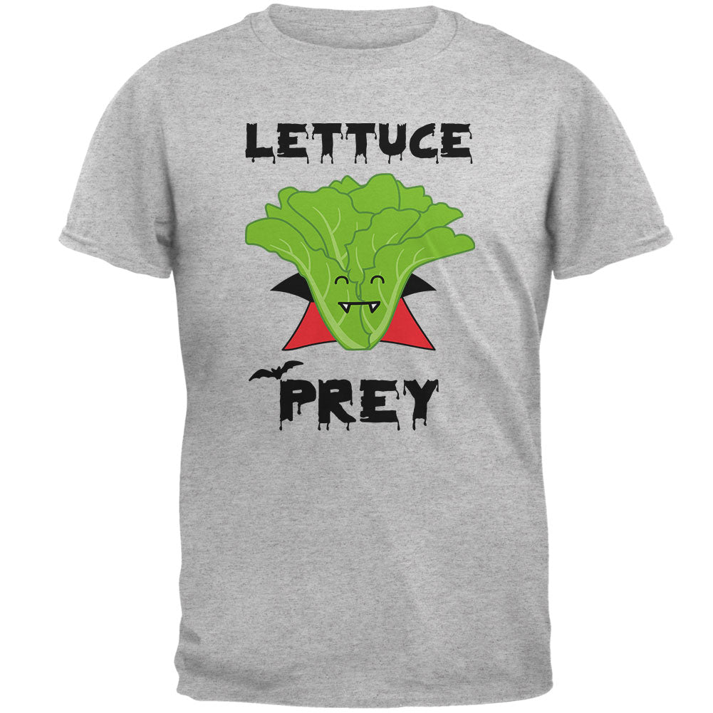 Halloween Vegetable Lettuce Let Us Prey Dracula Funny Mens T Shirt Men's T-Shirts Old Glory 2XL Heather