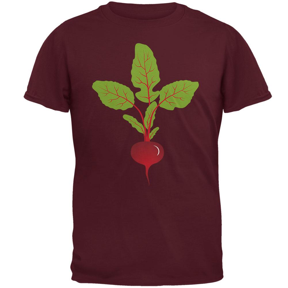 Halloween Vegetable Beet Costume Mens T Shirt Men's T-Shirts Old Glory 2XL Maroon