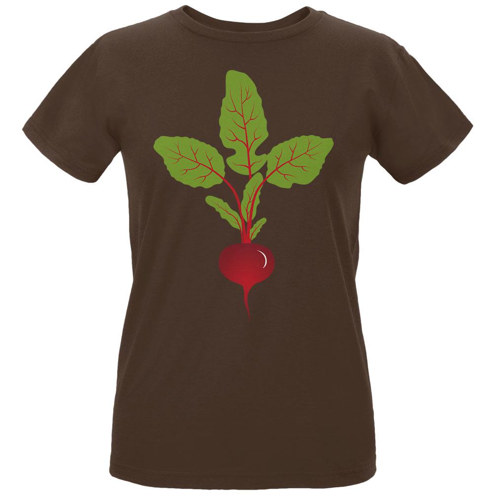 Halloween Vegetable Beet Costume Womens Organic T Shirt Women's T-Shirts Old Glory LG Chocolate