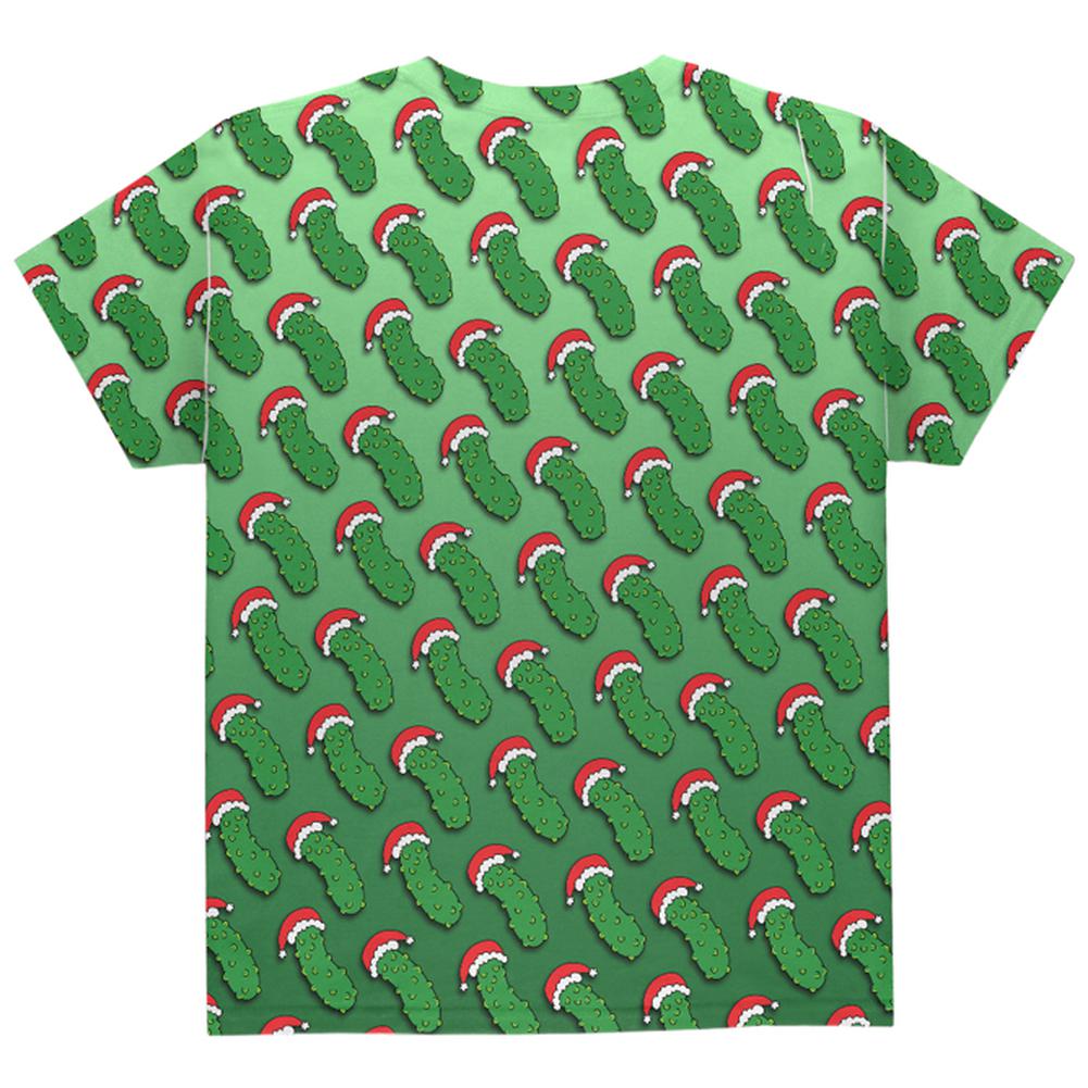 Christmas German Pickle Pattern All Over Youth T Shirt Youth T-Shirts Old Glory