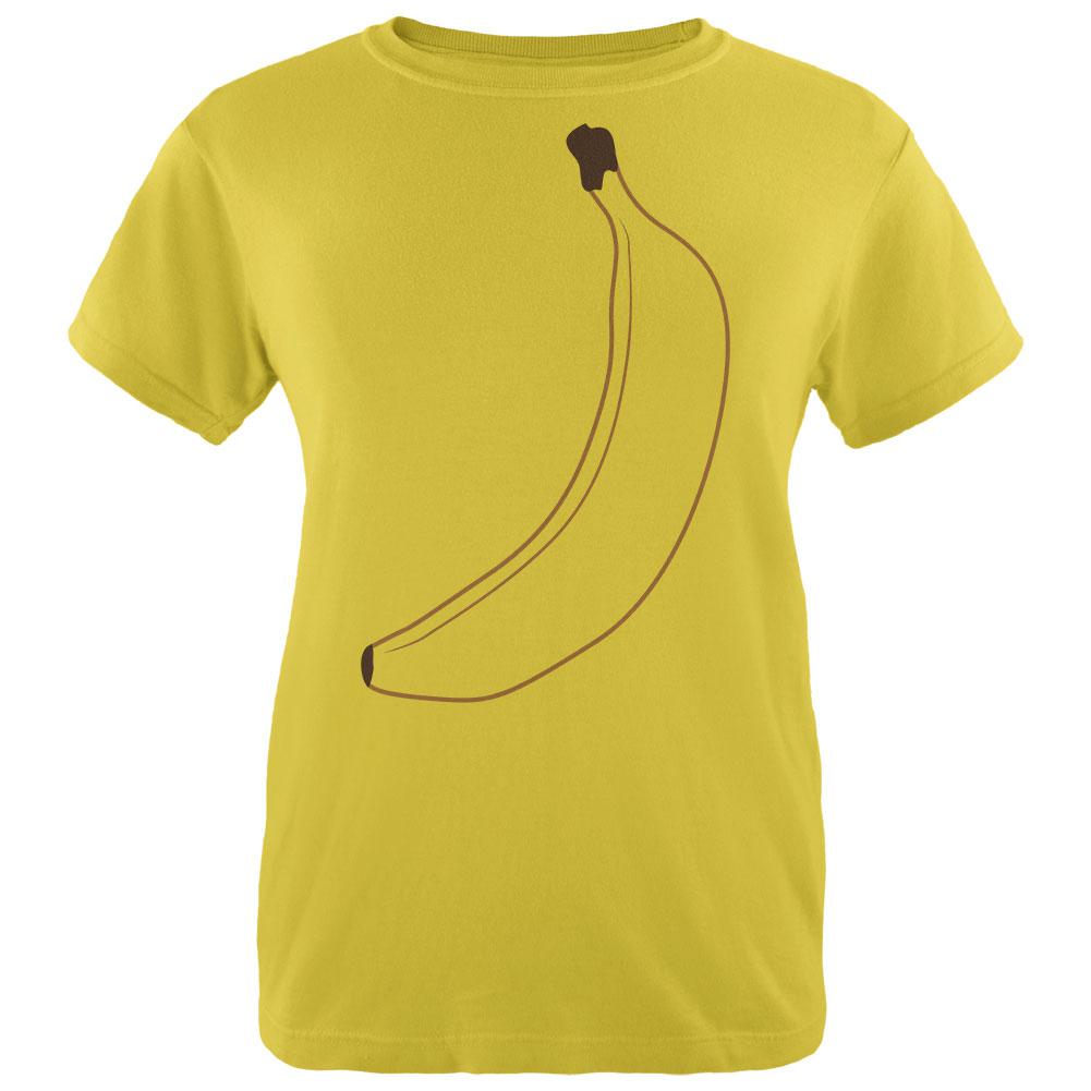 Halloween Fruit Banana Costume Womens T Shirt Women's T-Shirts Old Glory LG Yellow
