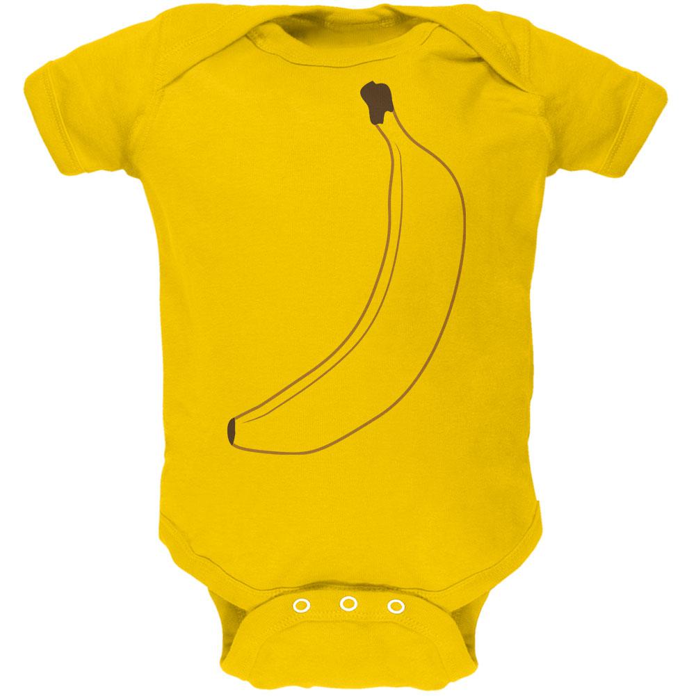 Halloween Fruit Banana Costume Soft Baby One Piece Baby One Piece Old Glory 12MO Yellow