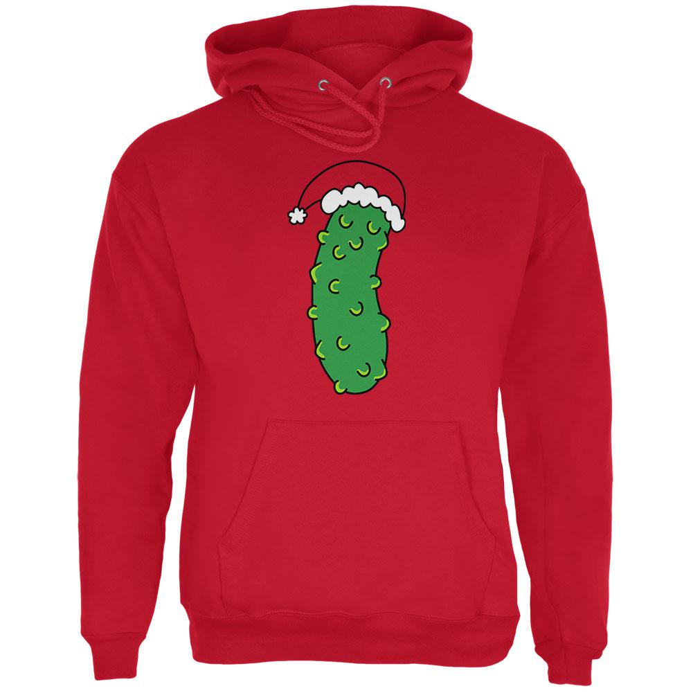 Christmas Pickle Mens Hoodie Men's Hoodies Old Glory 2XL Red