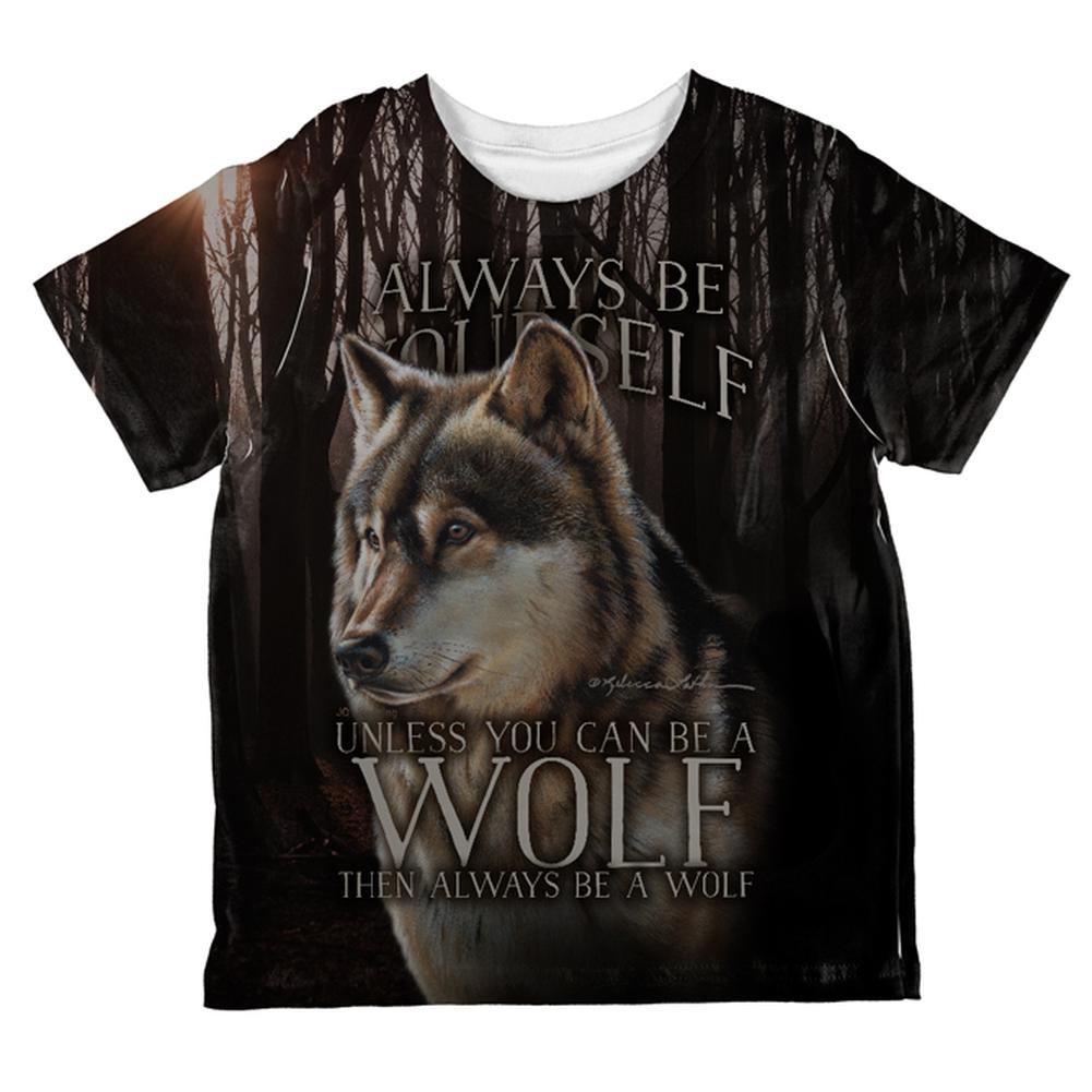 Always Be Yourself Unless Timber Wolf All Over Toddler T Shirt Toddler T-Shirts Old Glory 2T Multi