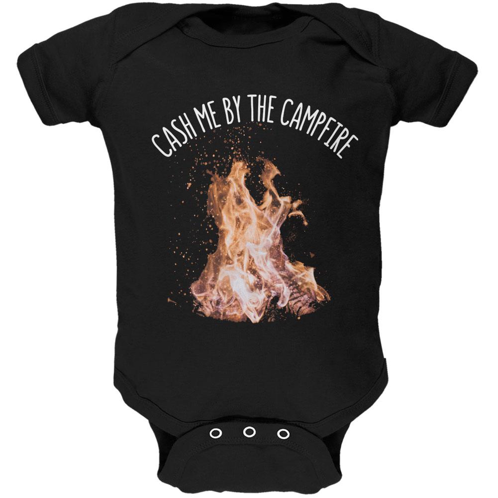 Autumn Cash Me by the Campfire Soft Baby One Piece Baby One Piece Old Glory 12MO Black