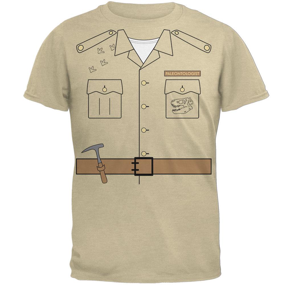 Halloween Paleontologist Dinosaur Hunter Costume Mens T Shirt Men's T-Shirts Old Glory 2XL White