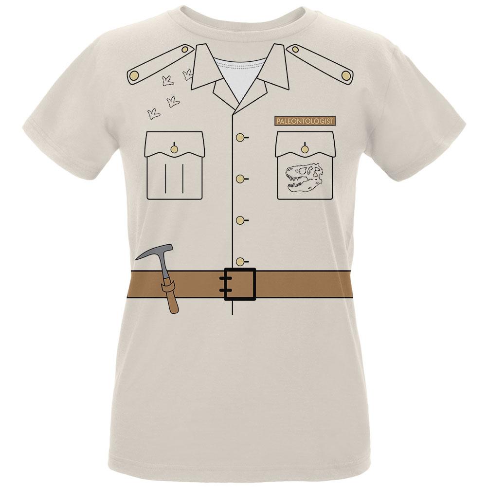 Halloween Paleontologist Dinosaur Hunter Costume Womens Organic T Shirt Women's T-Shirts Old Glory LG Natural