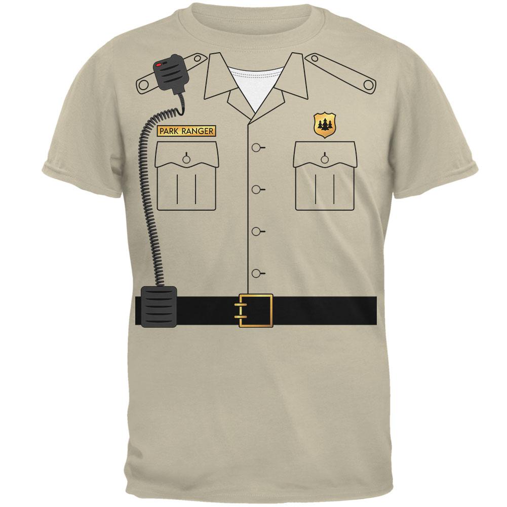 Halloween Forest Park Ranger Costume Mens T Shirt Men's T-Shirts Old Glory 2XL Sand