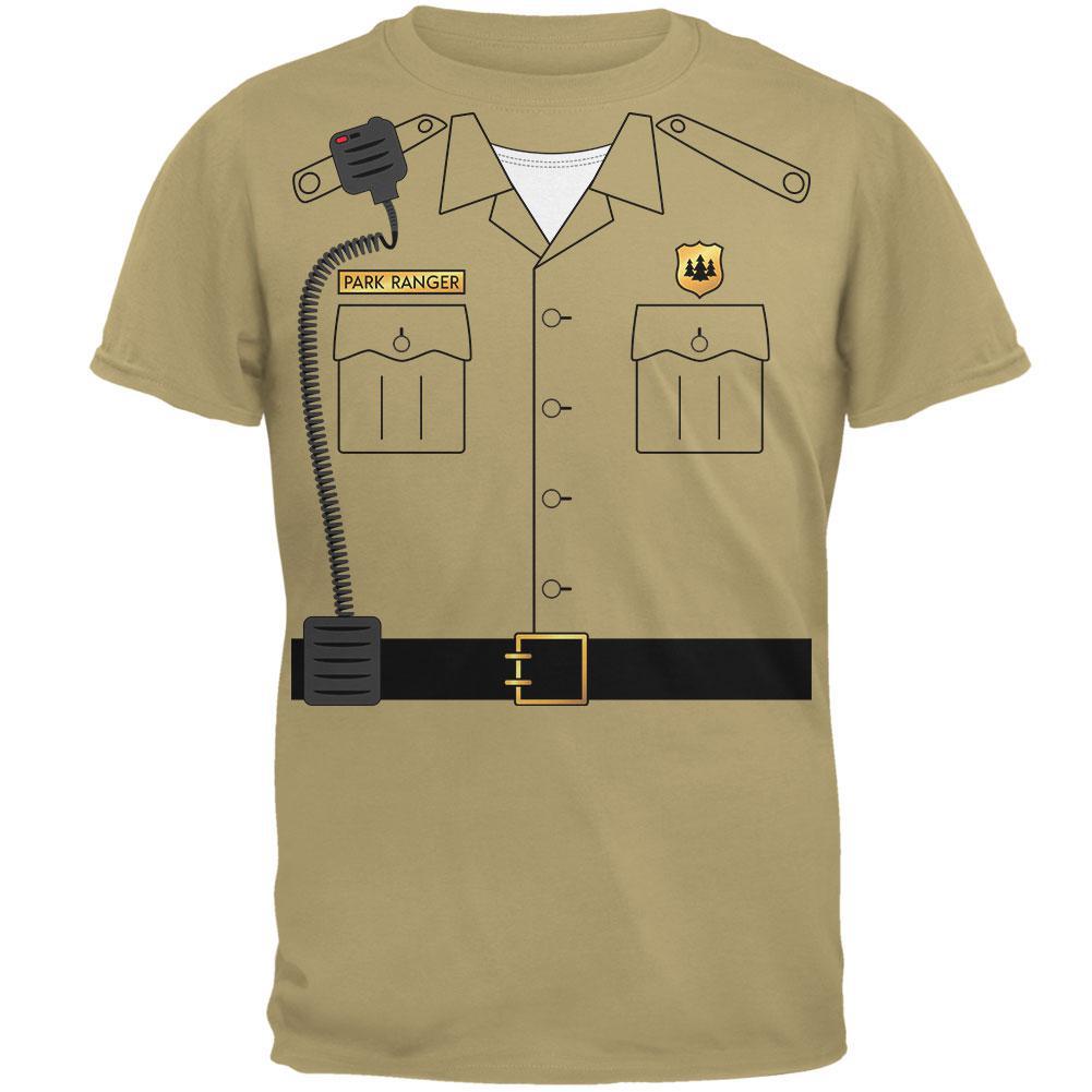 Halloween Forest Park Ranger Costume Mens T Shirt Men's T-Shirts Old Glory 2XL Tan