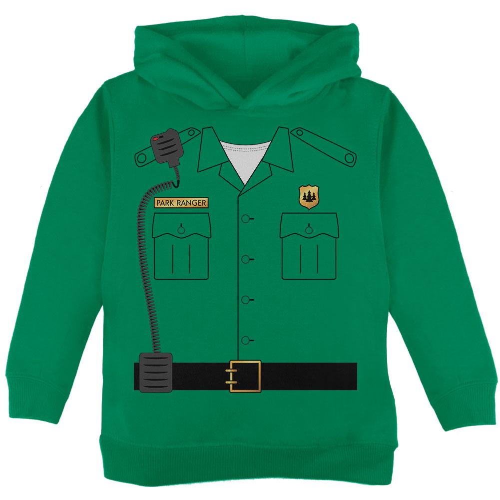 Halloween Forest Park Ranger Costume Toddler Hoodie Toddler Hoodies Old Glory 2T Green