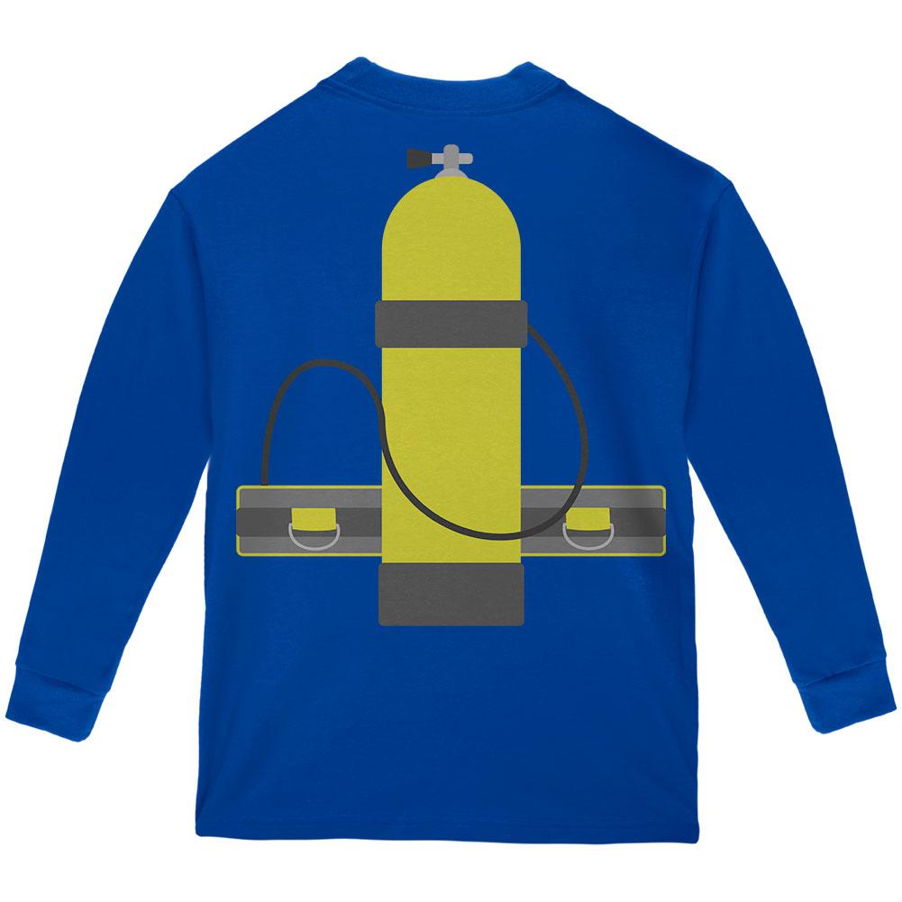 Halloween Costume Marine Biologist Scuba Diver Costume Youth Long Sleeve T Shirt Youth Long Sleeves Old Glory