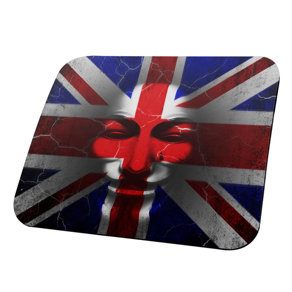 Guy Fawkes Day Union Jack Distressed British Flag Mask All Over Mouse Pad Mouse Pads Old Glory OS Multi