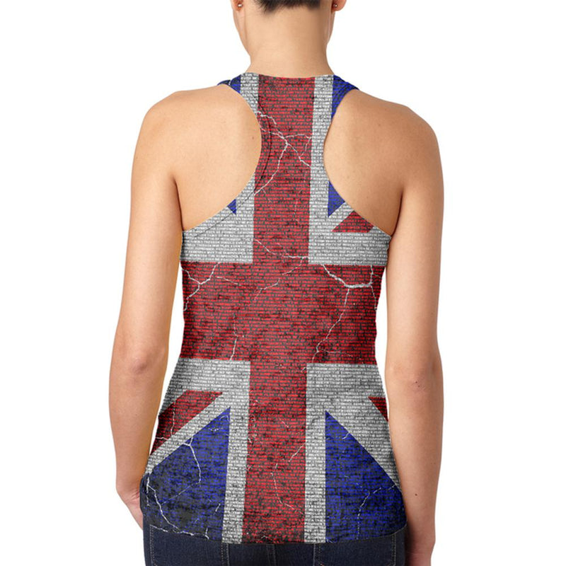 5th of November Rhyme Union Jack British Flag Juniors Burnout Racerback Tank Top Juniors Tank Tops Old Glory