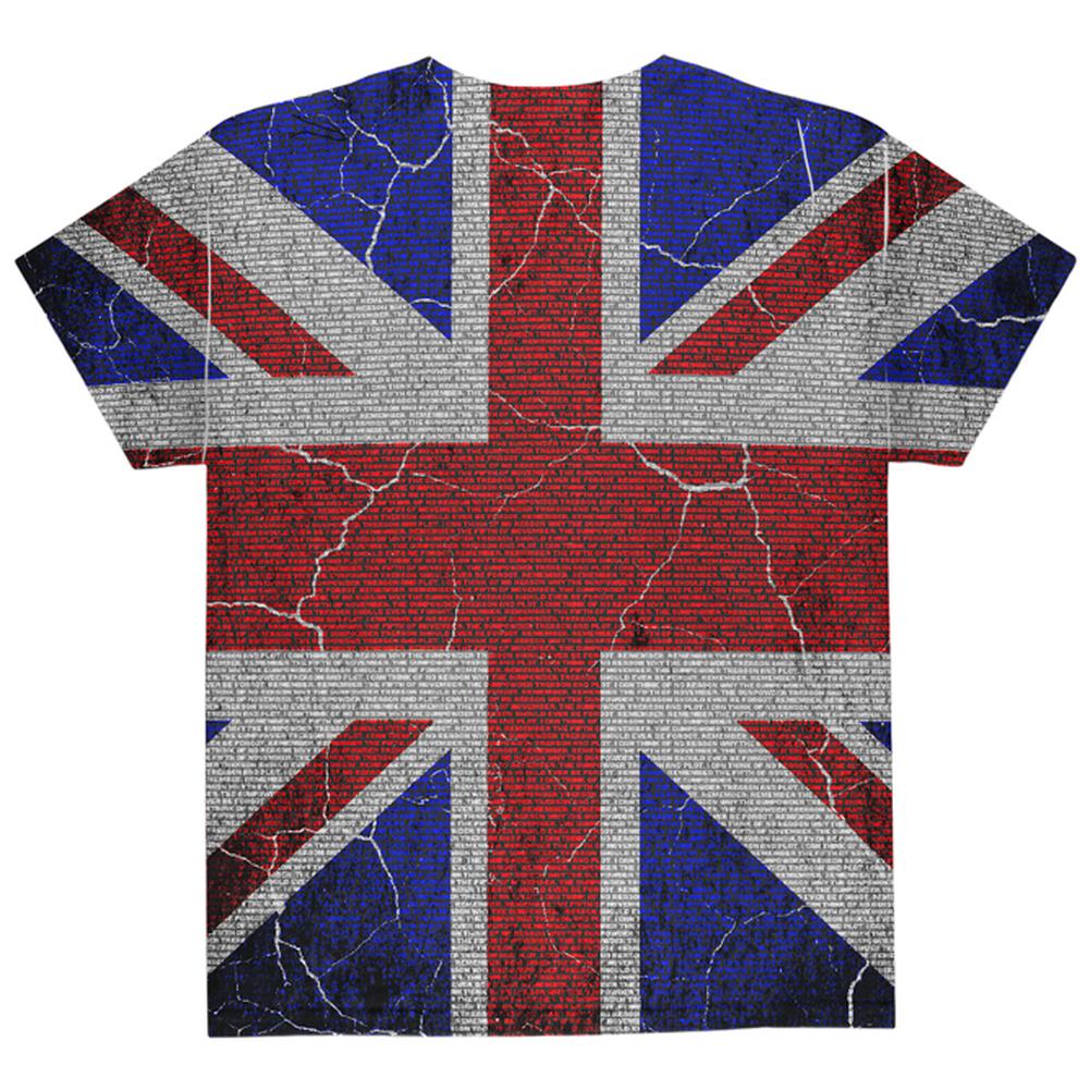 5th of November Rhyme Union Jack British Flag All Over Youth T Shirt Youth T-Shirts Old Glory