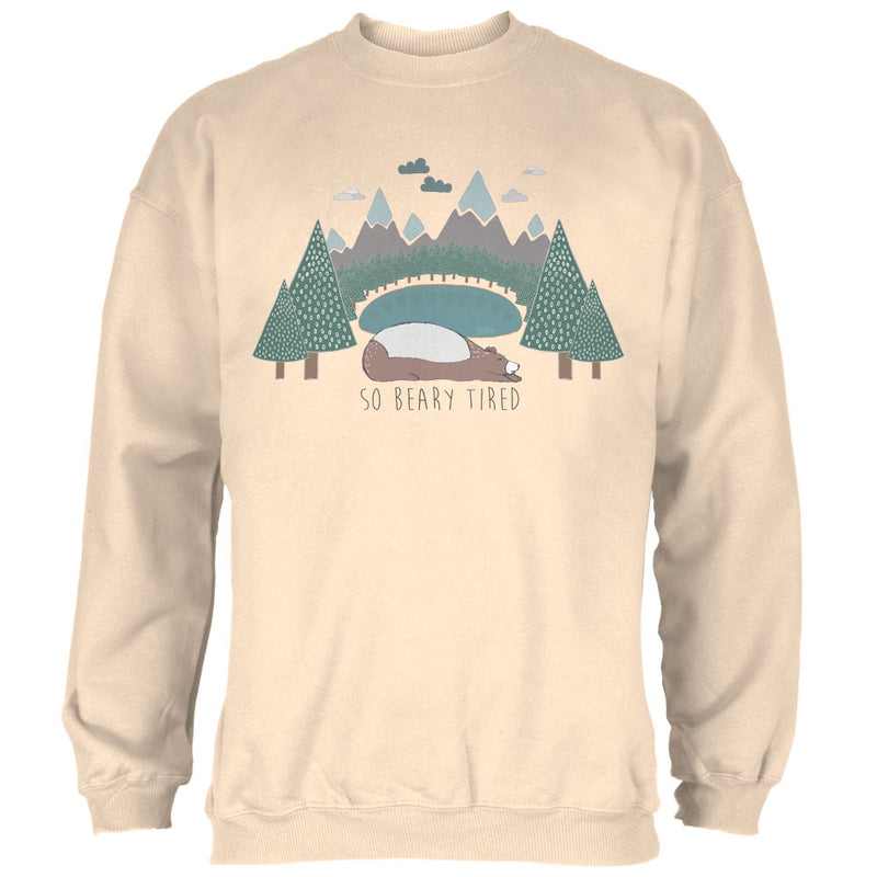 Autumn So Beary Very Tired Bear Pun Mens Sweatshirt Men's Sweatshirts global 2XL Natural