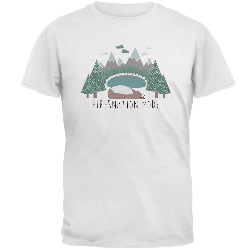 Autumn Bear Hibernation Mode Mens T Shirt Men's T-Shirts global 2XL White