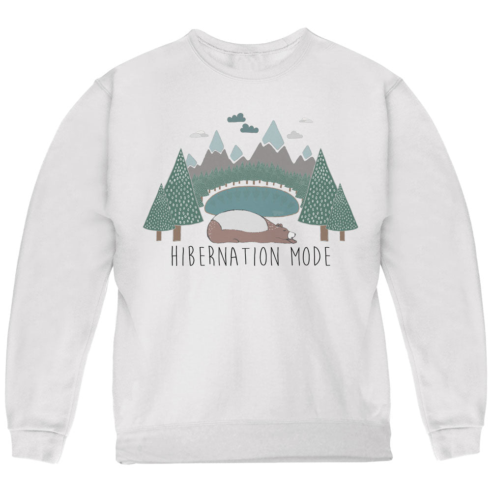 Autumn Bear Hibernation Mode Youth Sweatshirt Youth Sweatshirts global YLG White