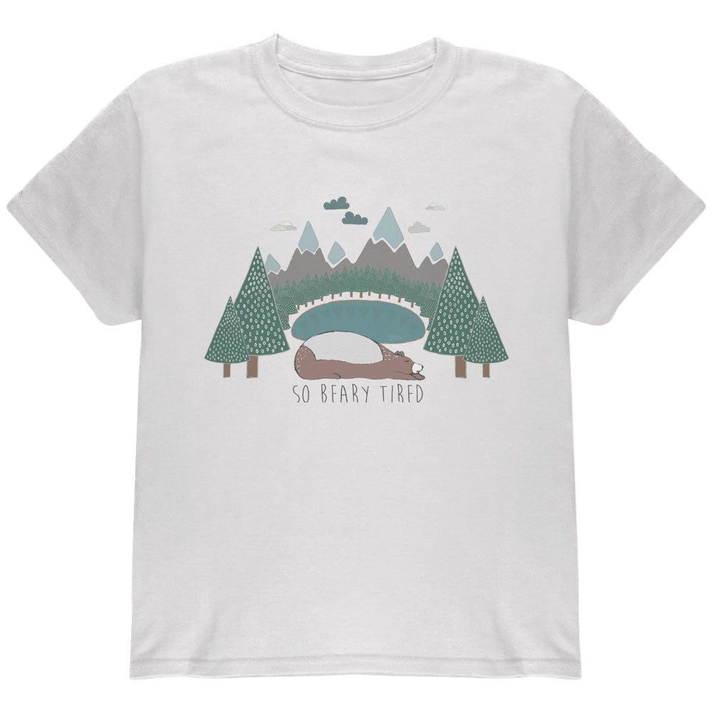 Autumn Bear Hibernation Mode Youth T Shirt Youth T-Shirts global YLG White