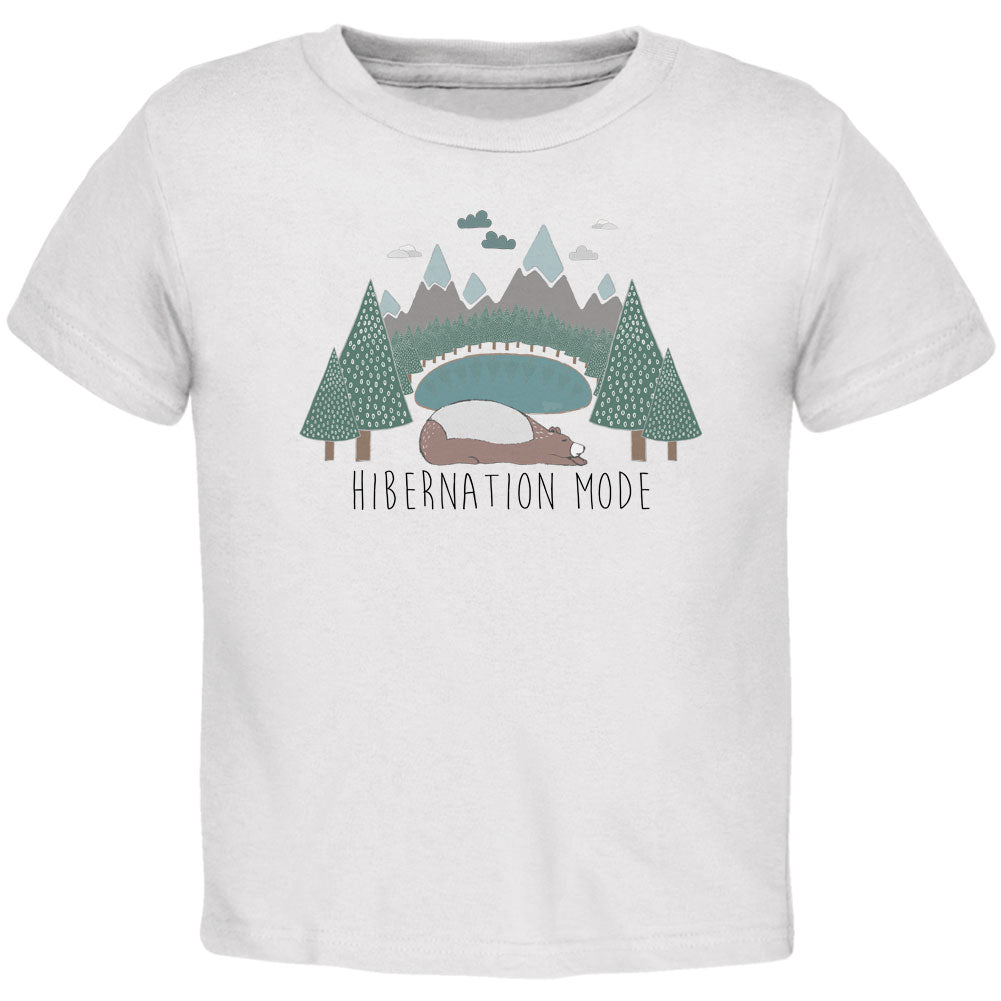 Autumn Bear Hibernation Mode Toddler T Shirt Toddler T-Shirts global 2T White