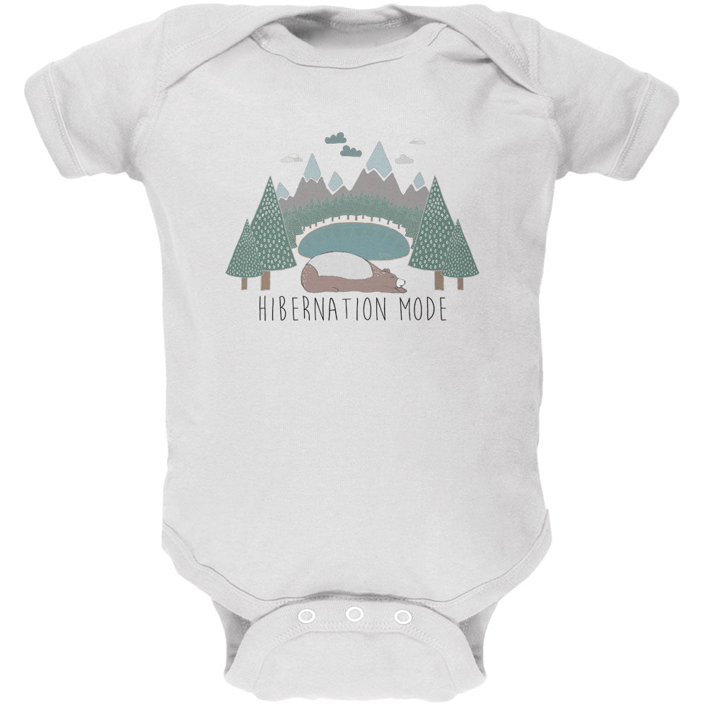 Autumn Bear Hibernation Mode Soft Baby One Piece Baby One Piece global 12M White