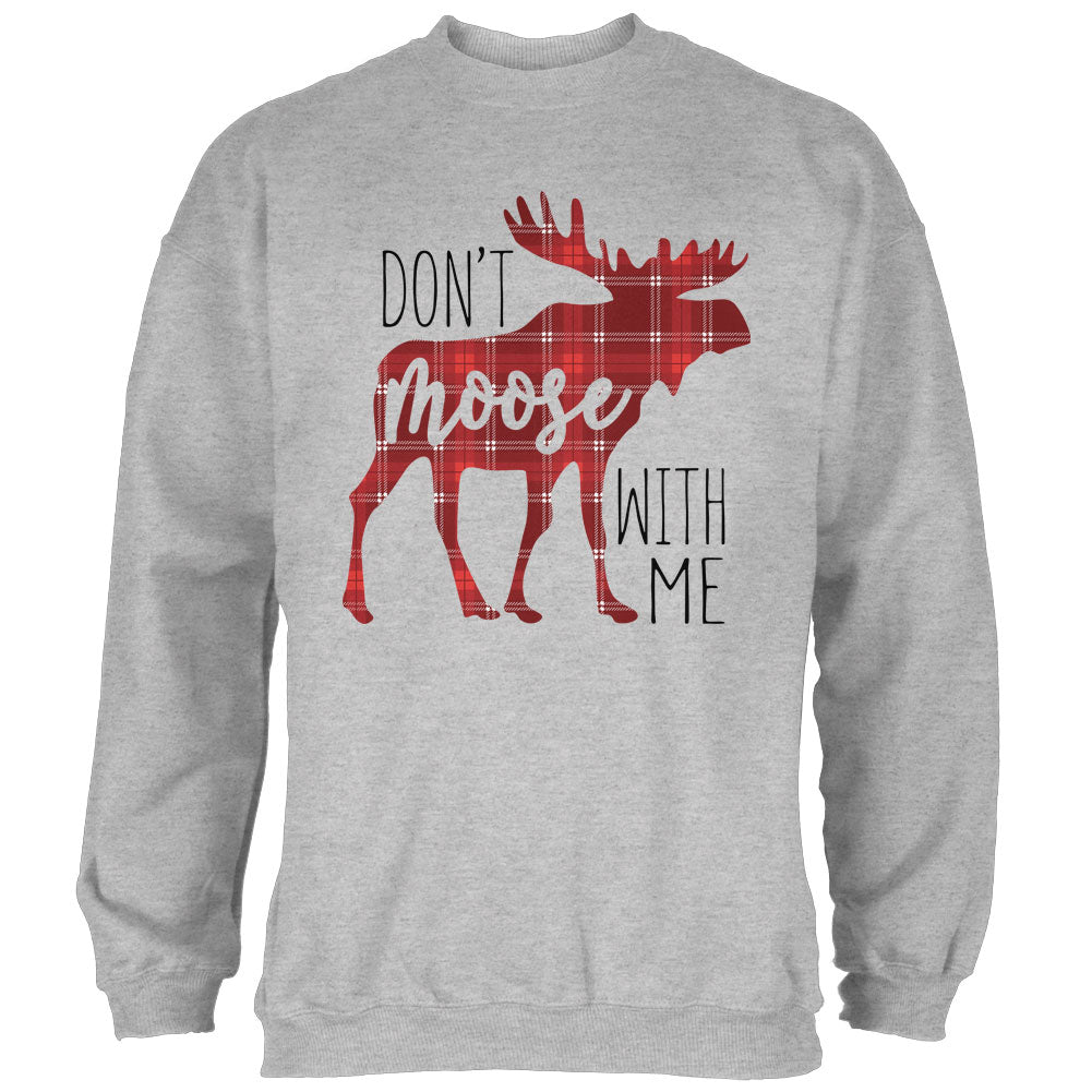 Old Glory Autumn Don't Moose with Me Mens Sweatshirt Men's Sweatshirts Old Glory 4XL Light Heather
