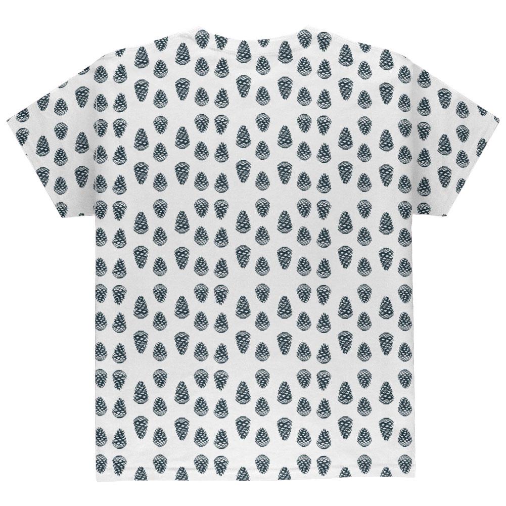 Autumn Pine Cone Pattern All Over Youth T Shirt Youth T-Shirts Old Glory