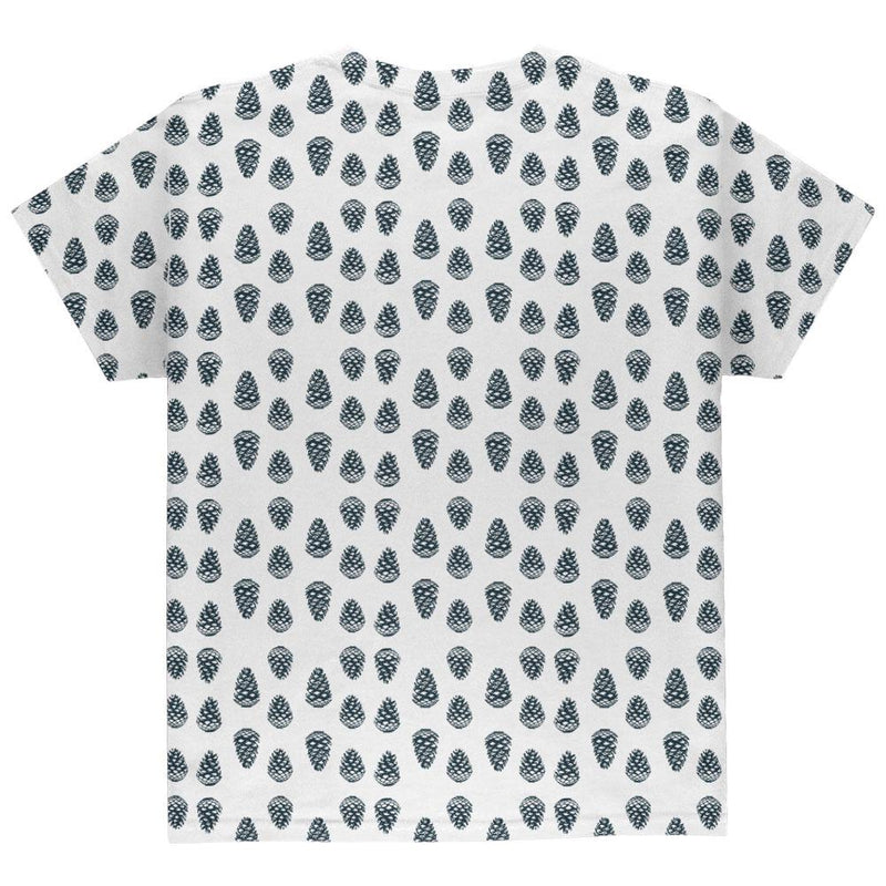Autumn Pine Cone Pattern All Over Youth T Shirt Youth T-Shirts Old Glory