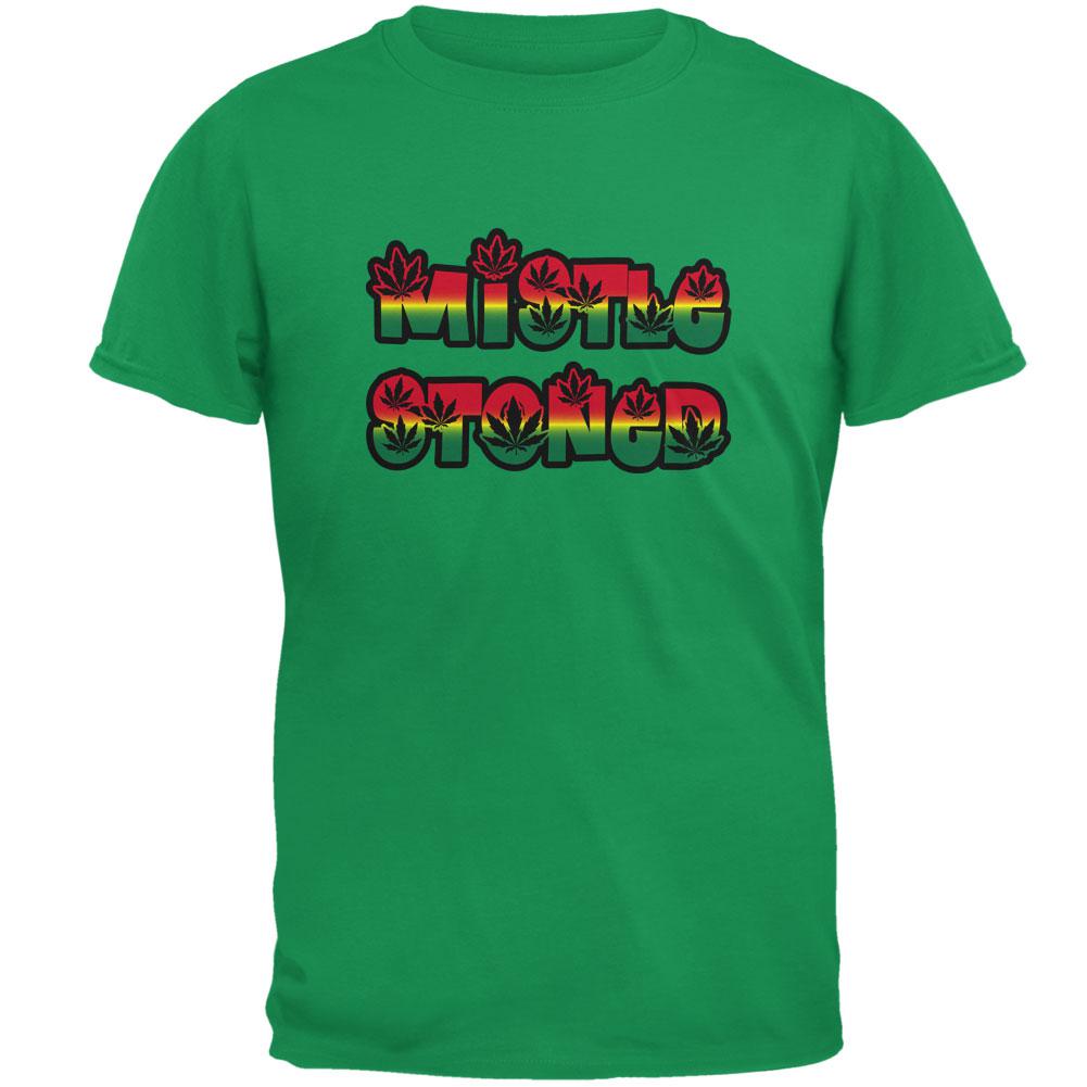 Christmas Mistlestoned Mistletoe Mens T Shirt Men's T-Shirts Old Glory 2XL Irish Green