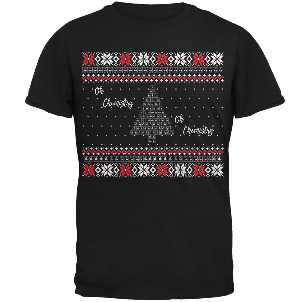 Christmas Tree Periodic Table Mens T Shirt Men's T-Shirts Old Glory 2XL Black