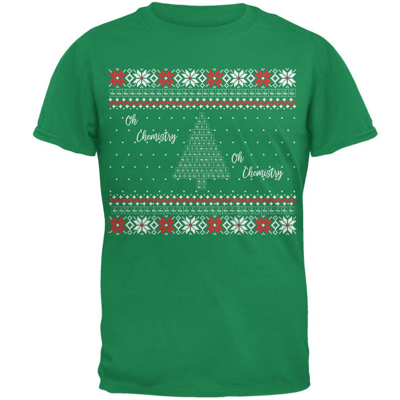 Christmas Tree Periodic Table Mens T Shirt Men's T-Shirts Old Glory 2XL Kelly Green